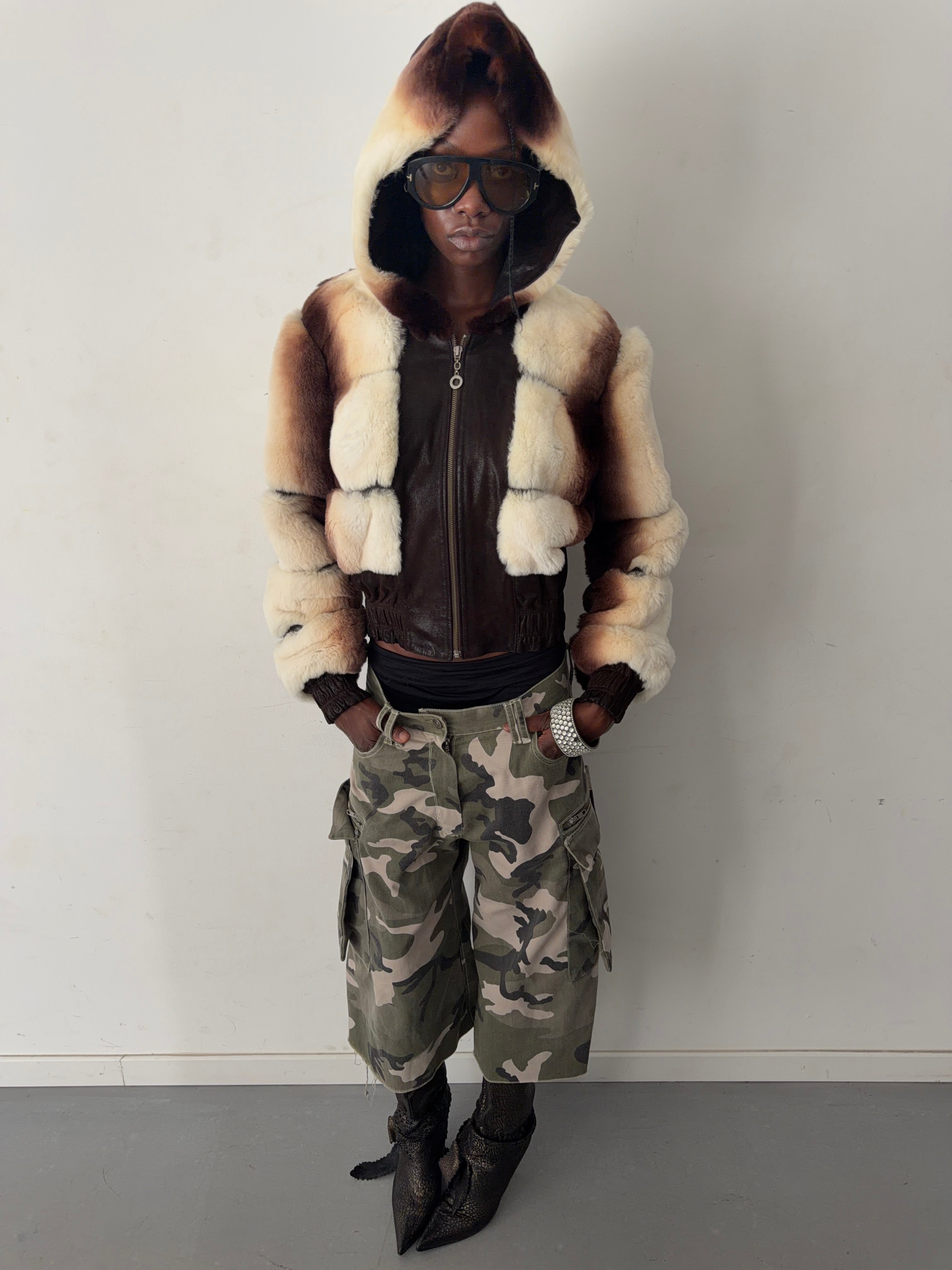 real fur jacket (M)