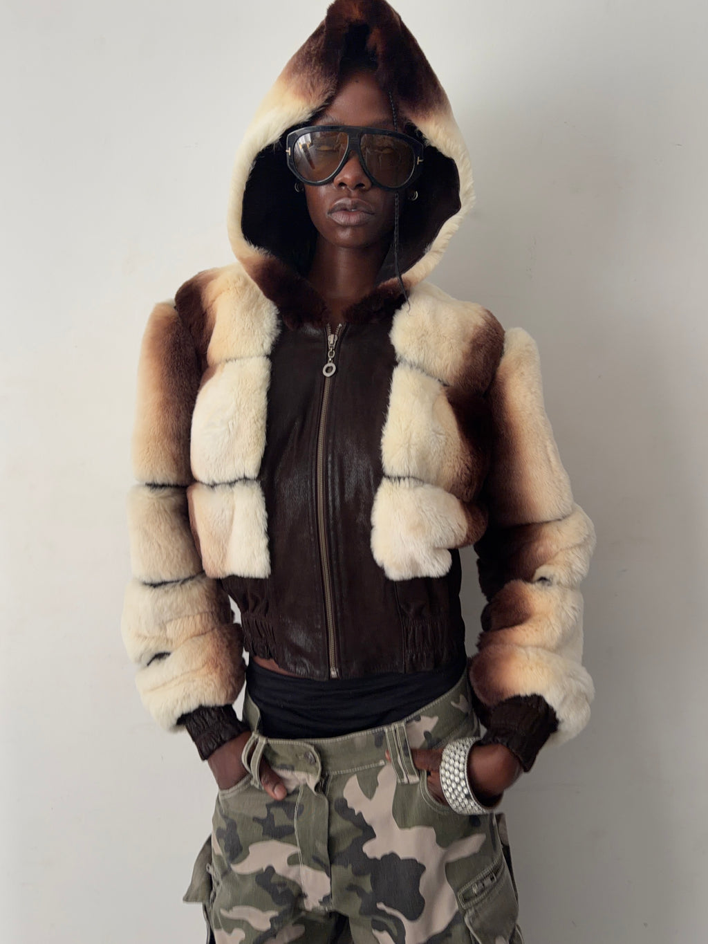 real fur jacket (M)