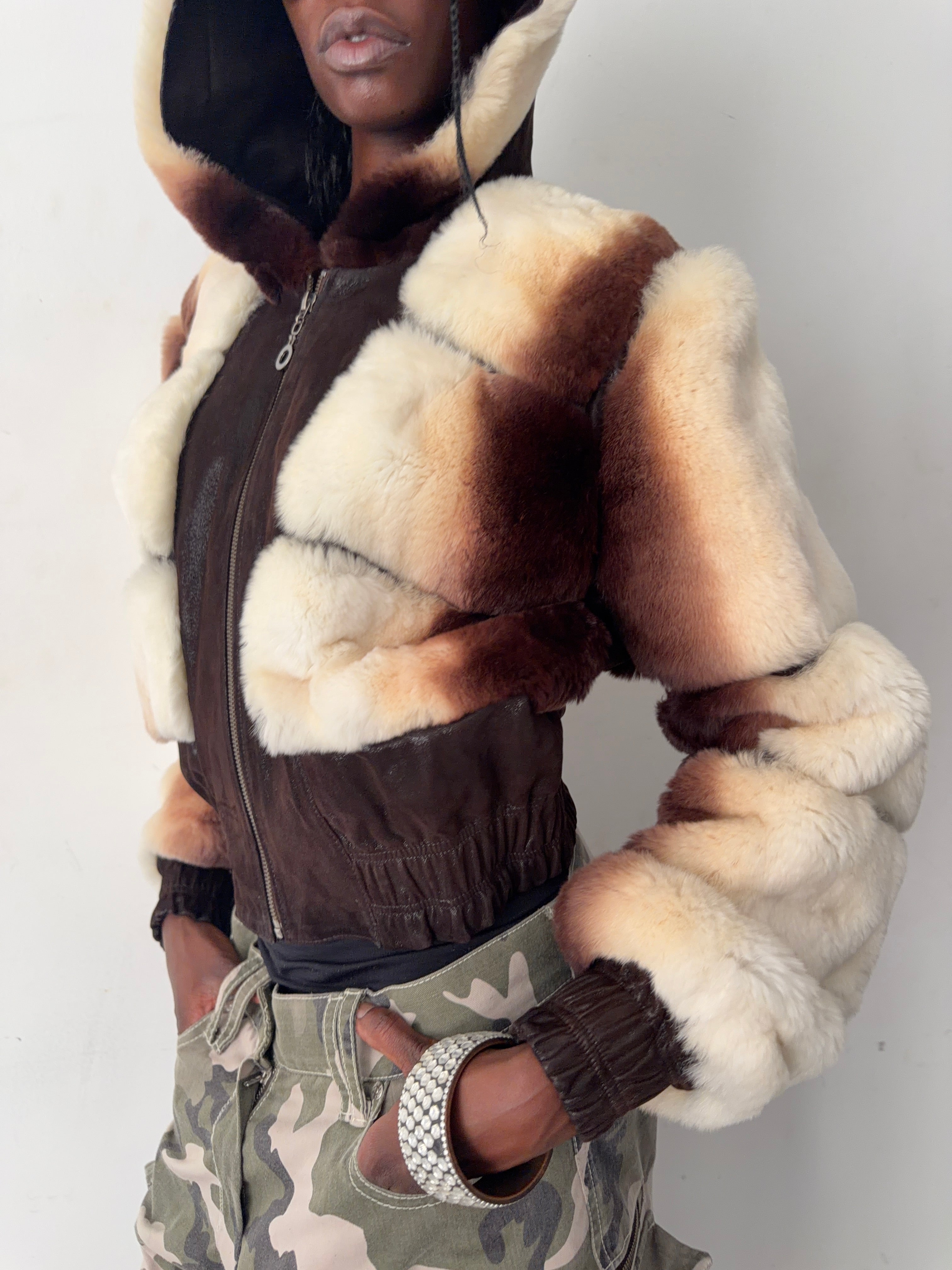 real fur jacket (M)