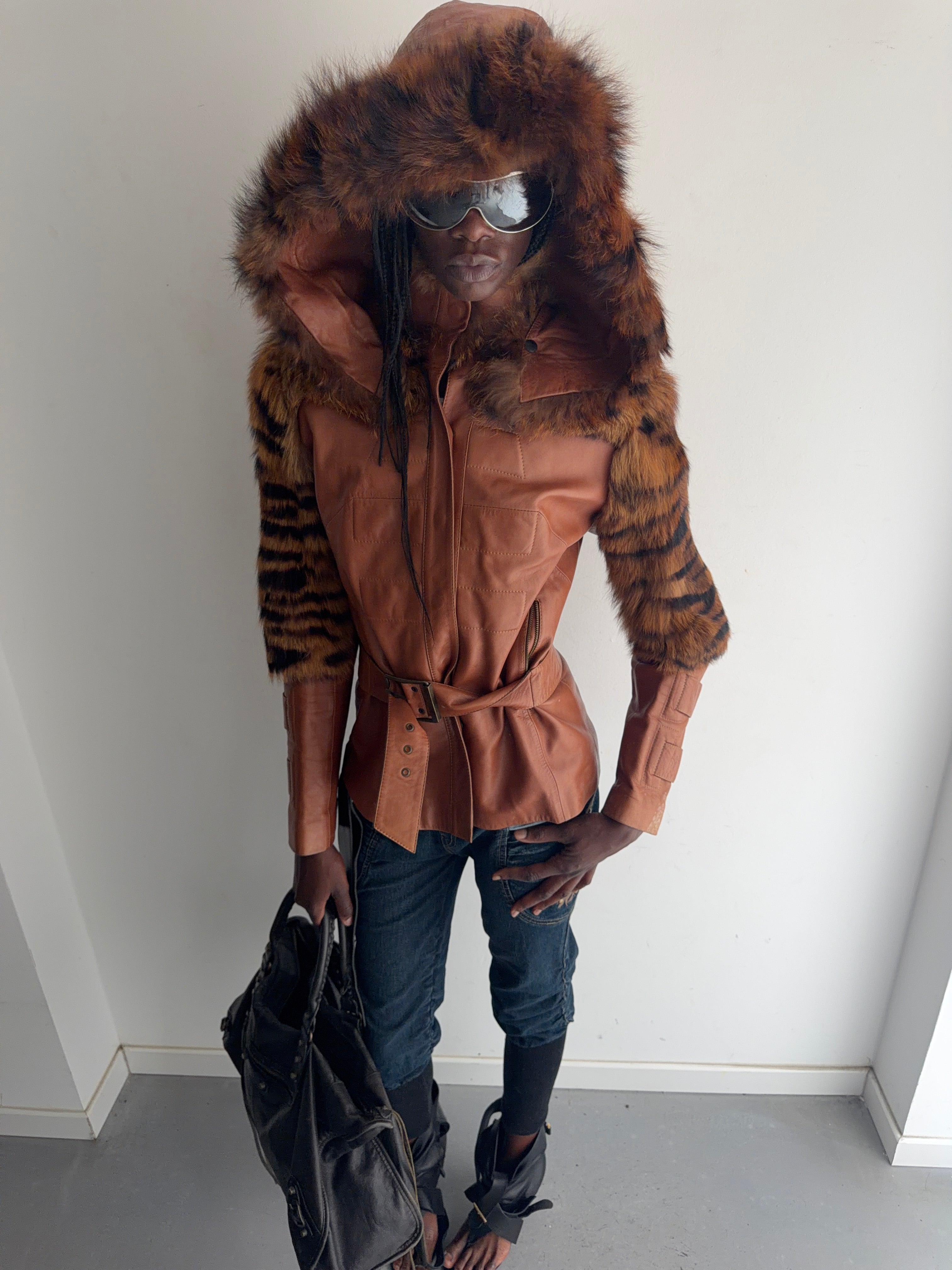 real leather jacket with real fur