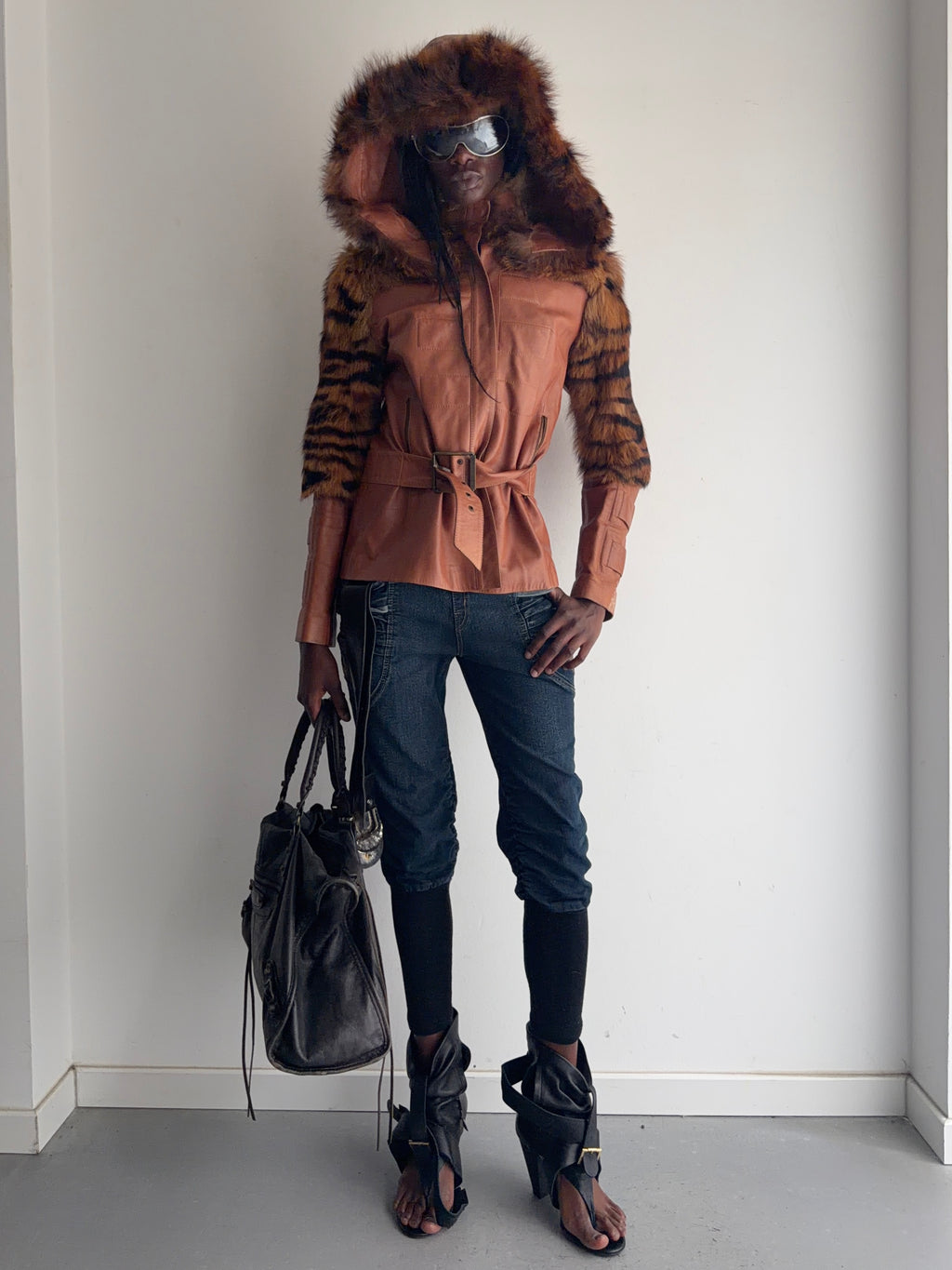 real leather jacket with real fur