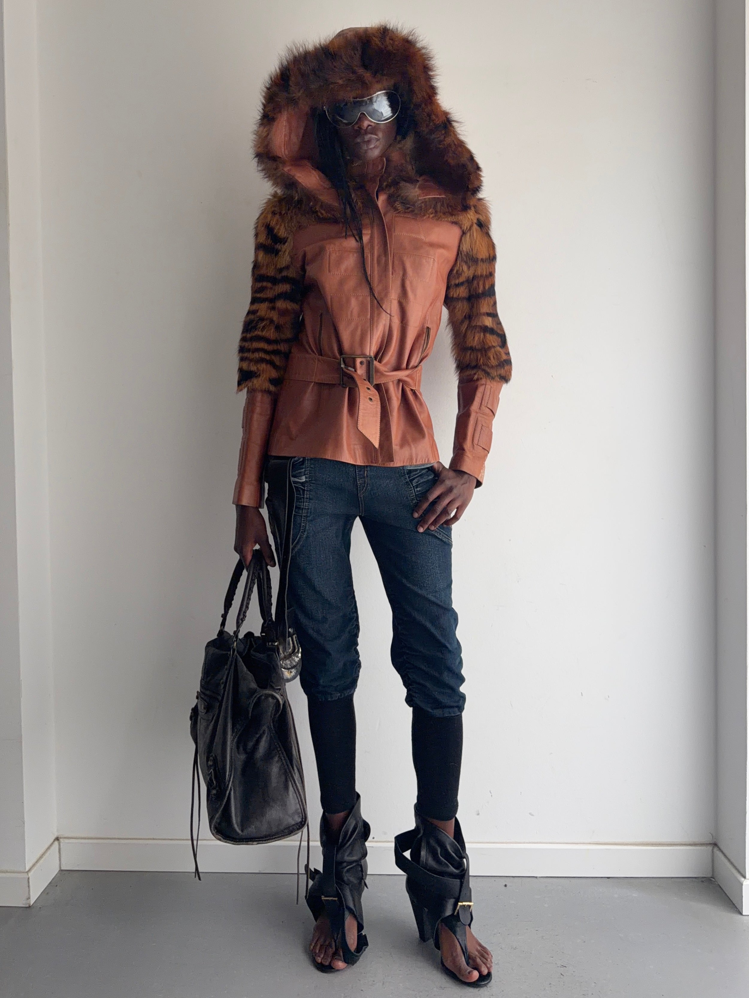 real leather jacket with real fur
