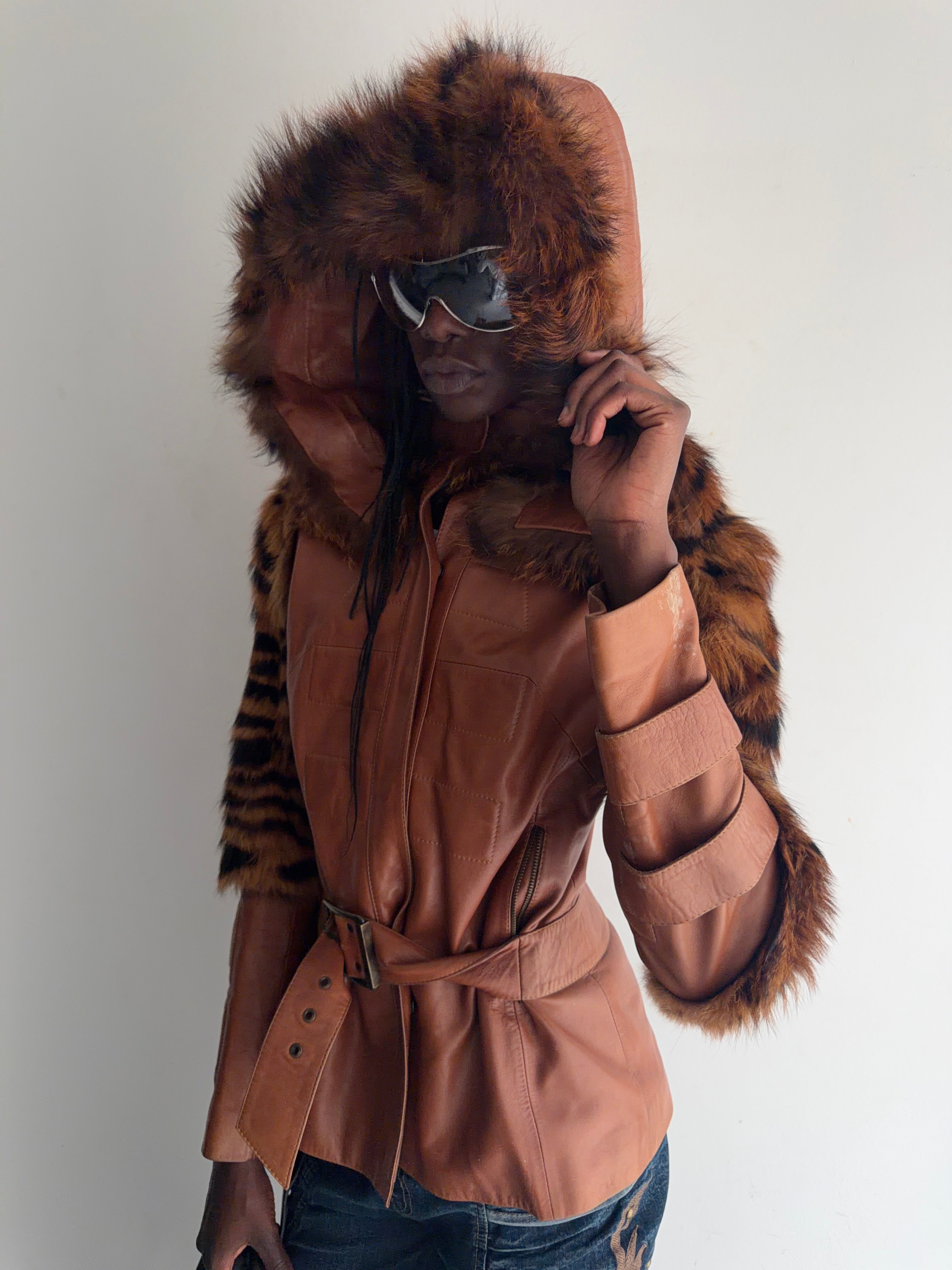 real leather jacket with real fur