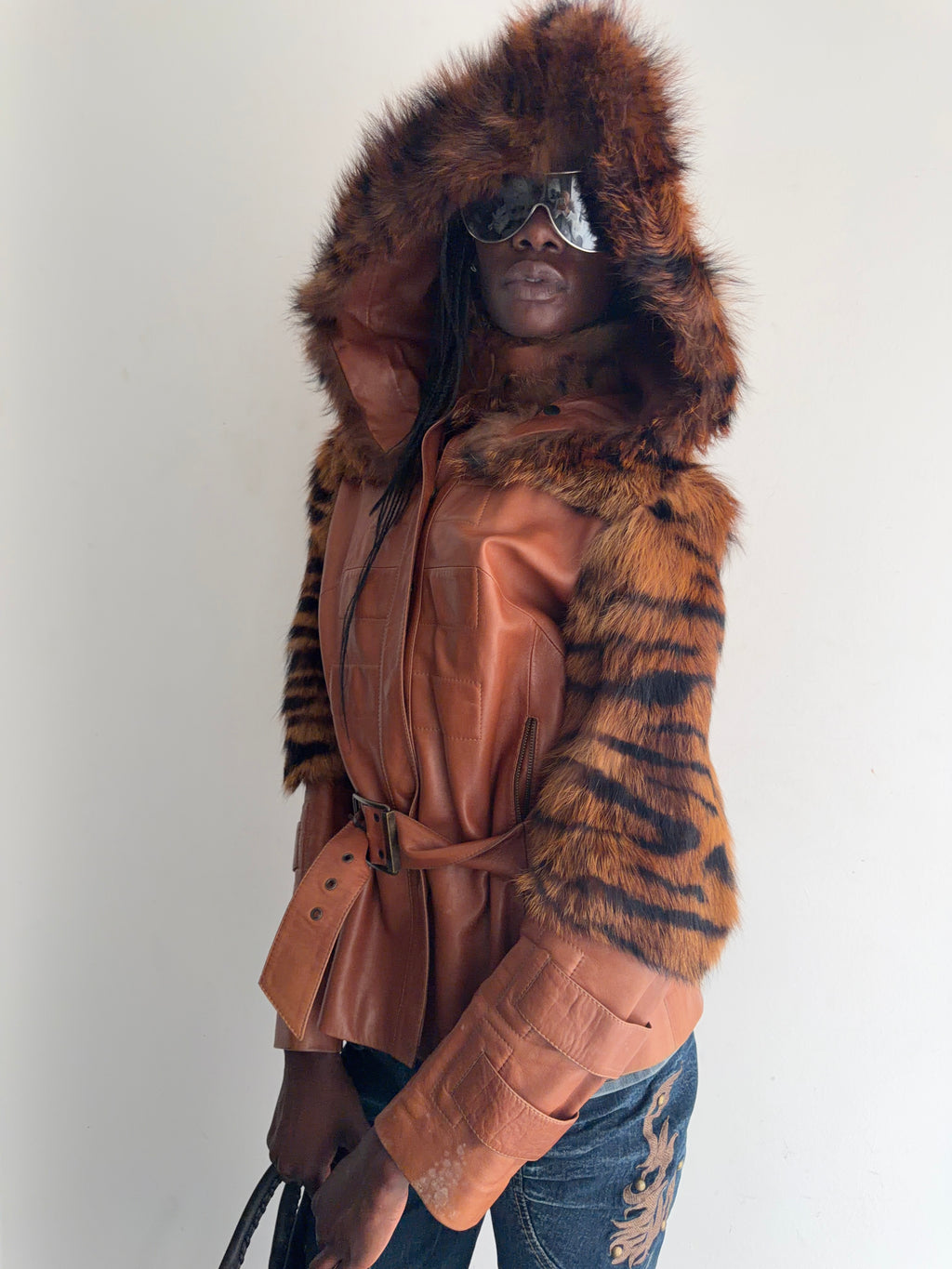 real leather jacket with real fur