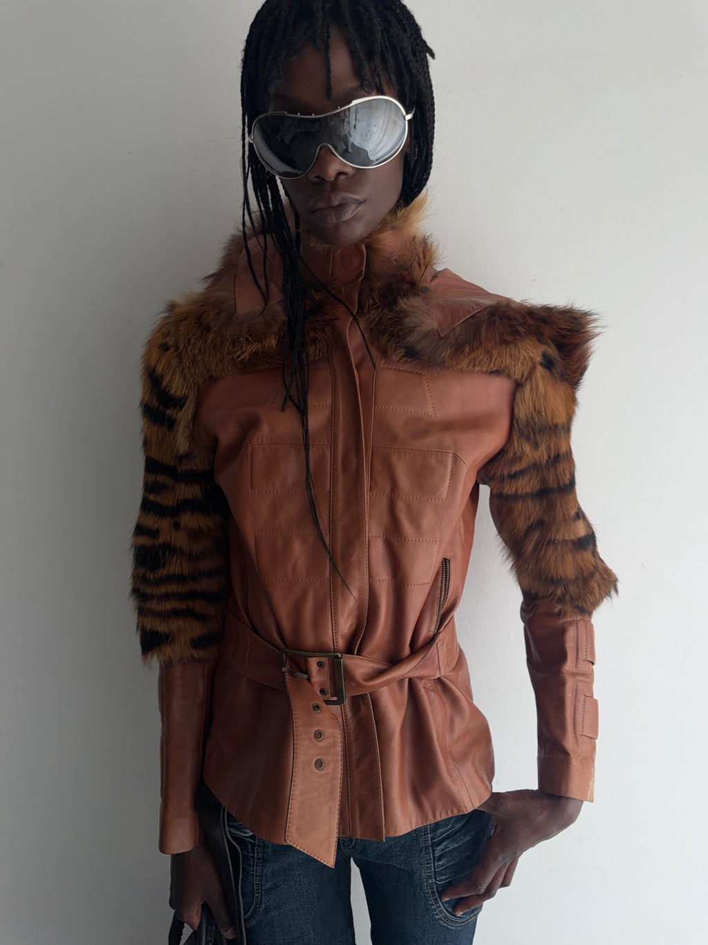 real leather jacket with real fur