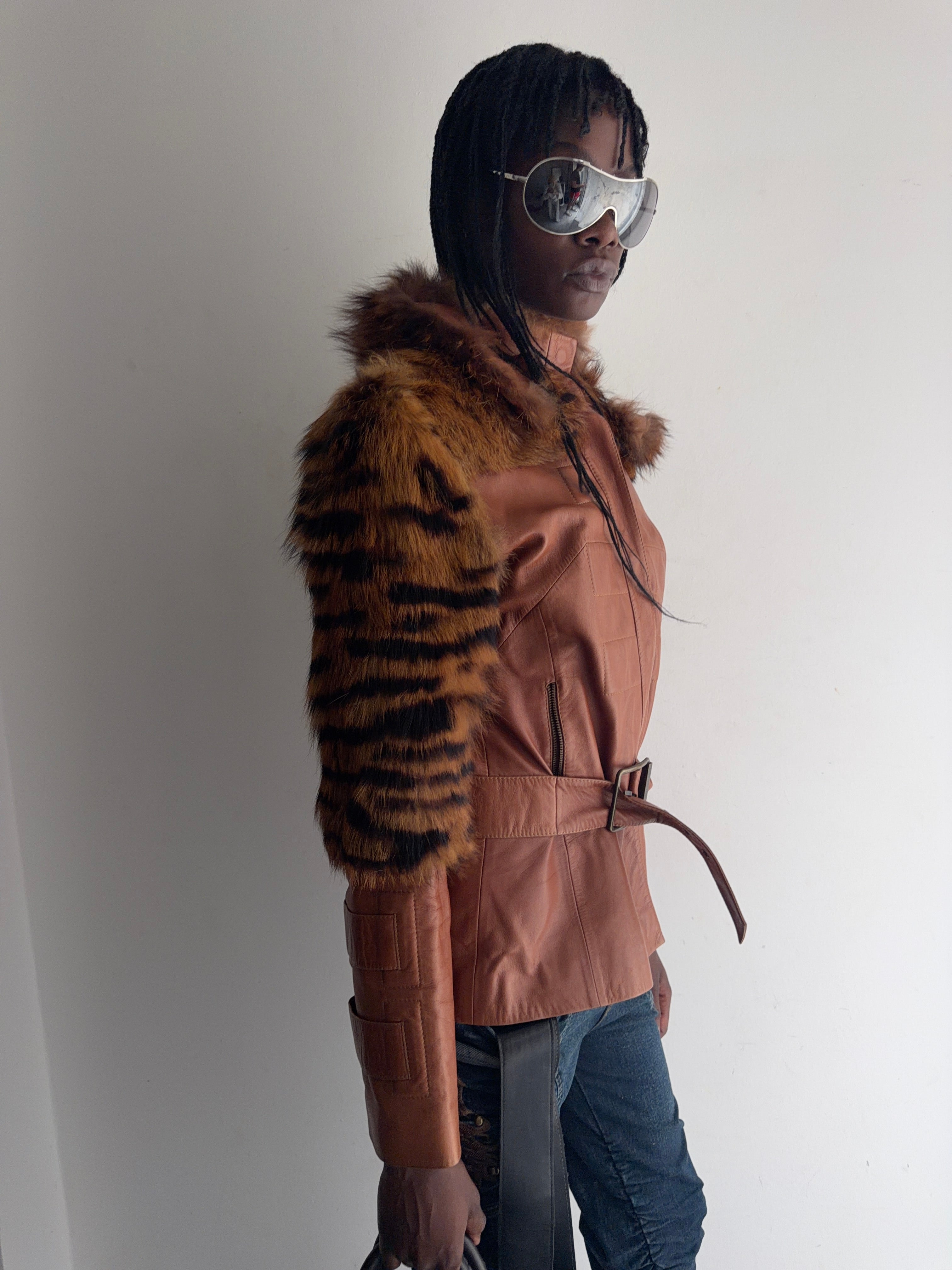 real leather jacket with real fur