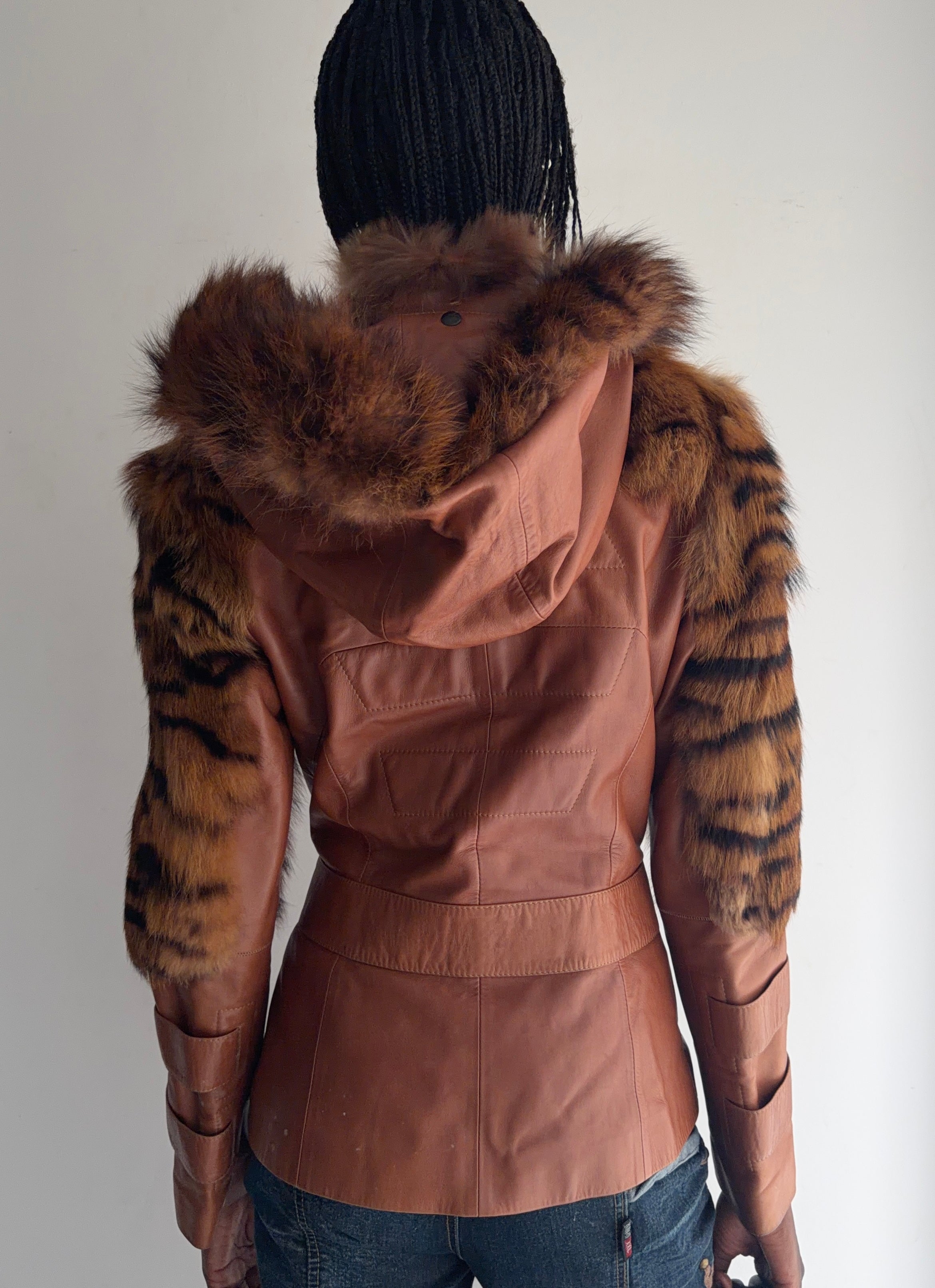 real leather jacket with real fur
