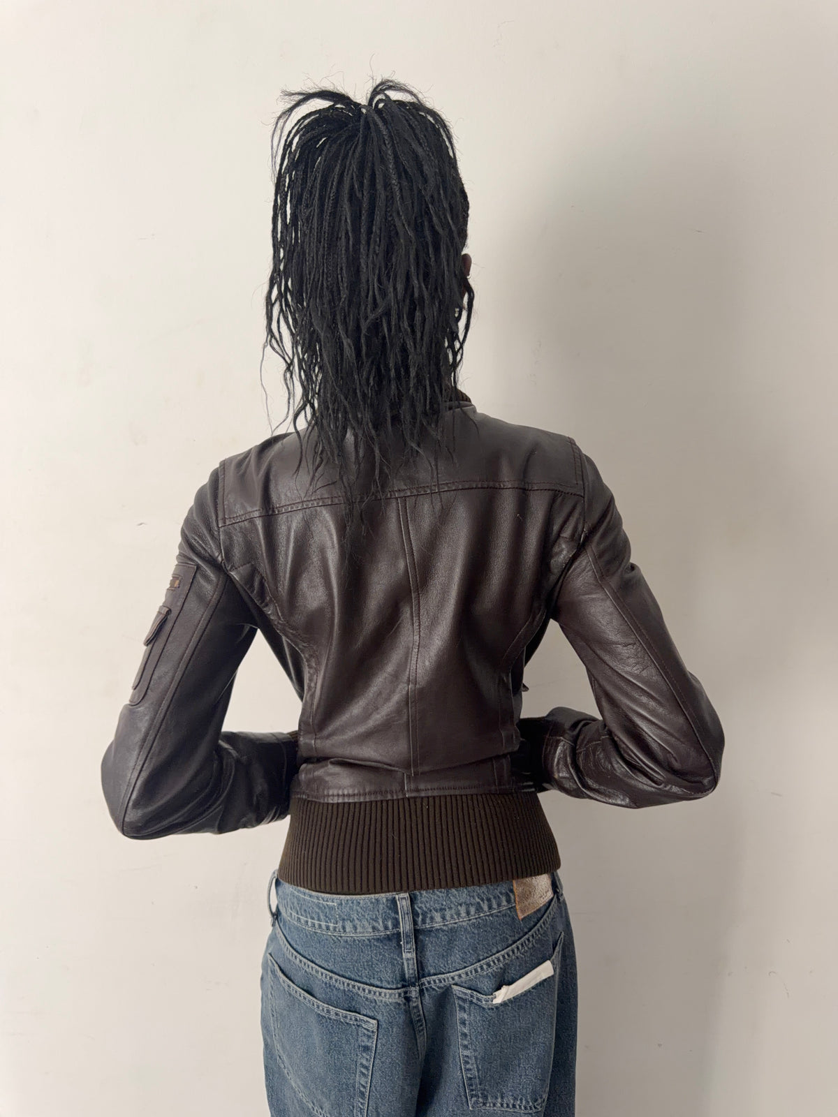 real leather jacket (M)