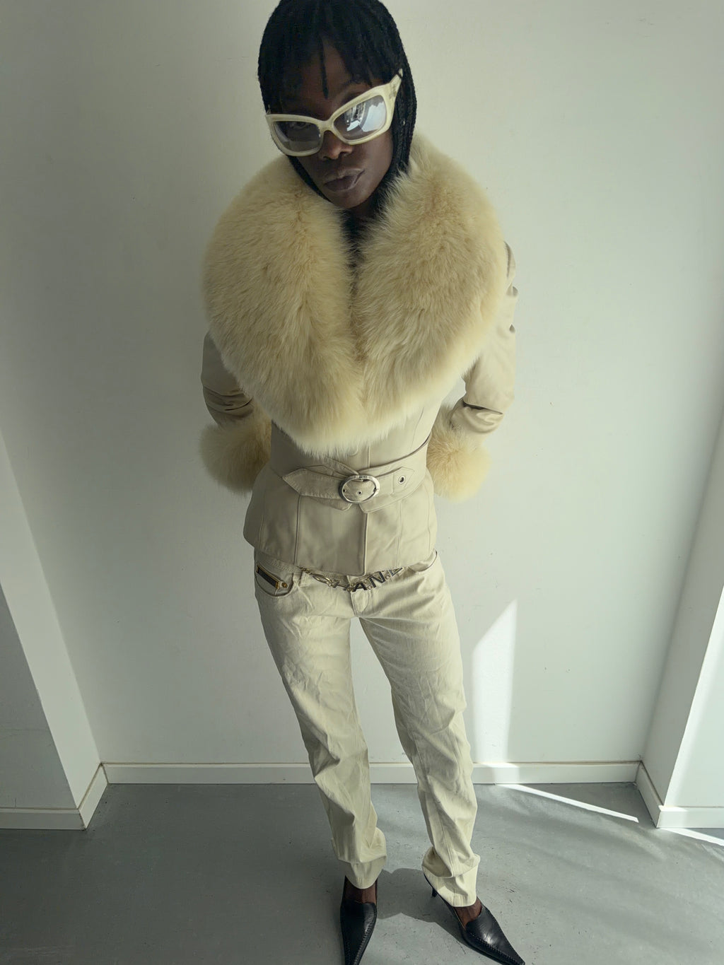 real leather jacket also  with real fur inside that can removed