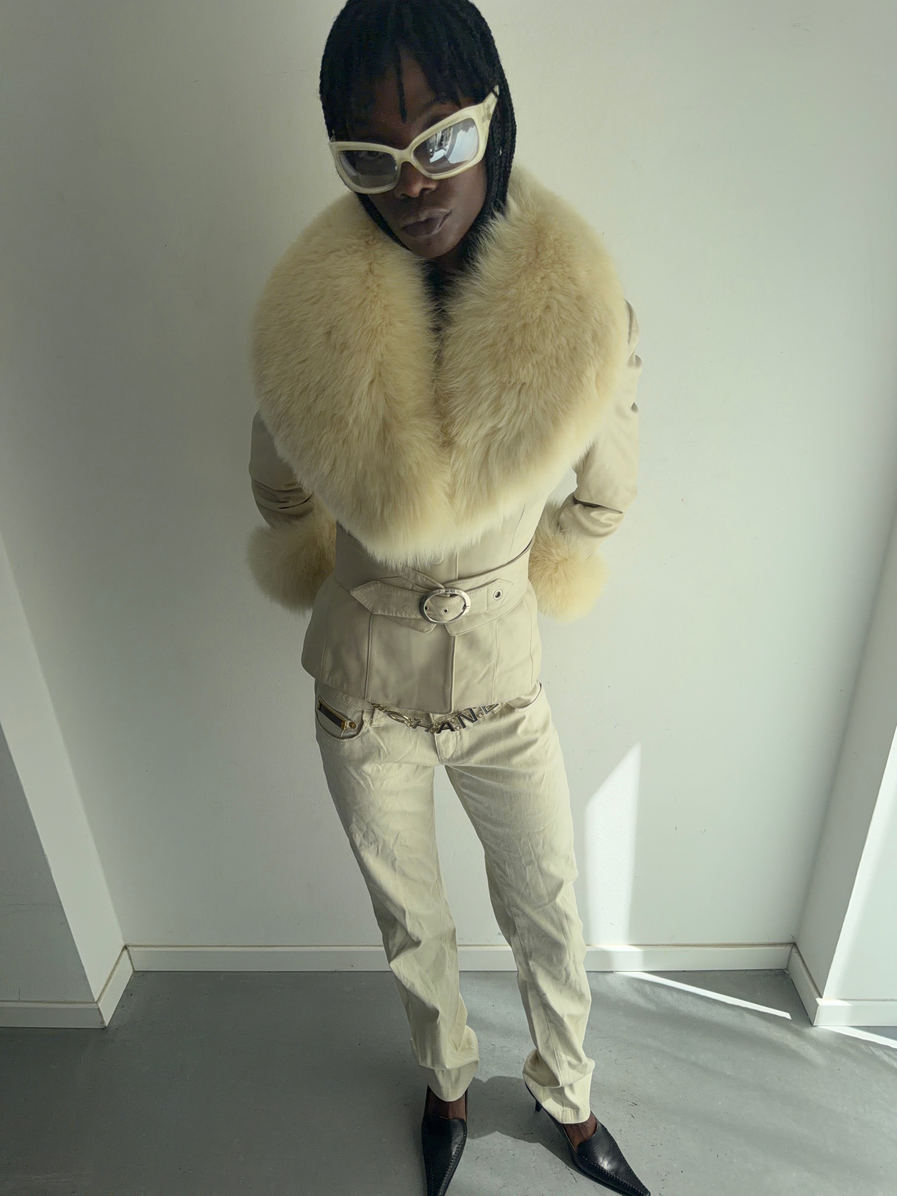 real leather jacket also  with real fur inside that can removed