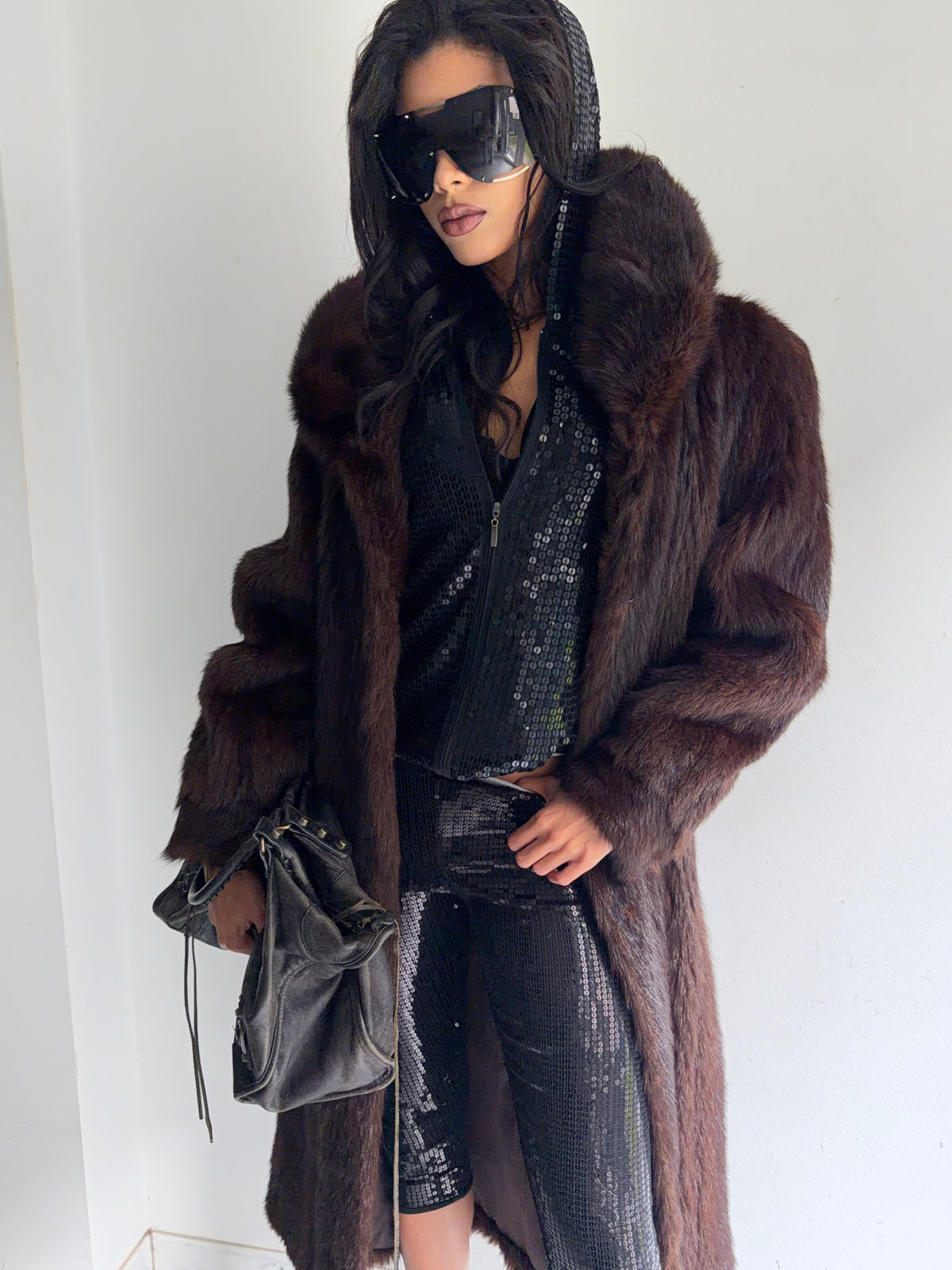 real fur coat