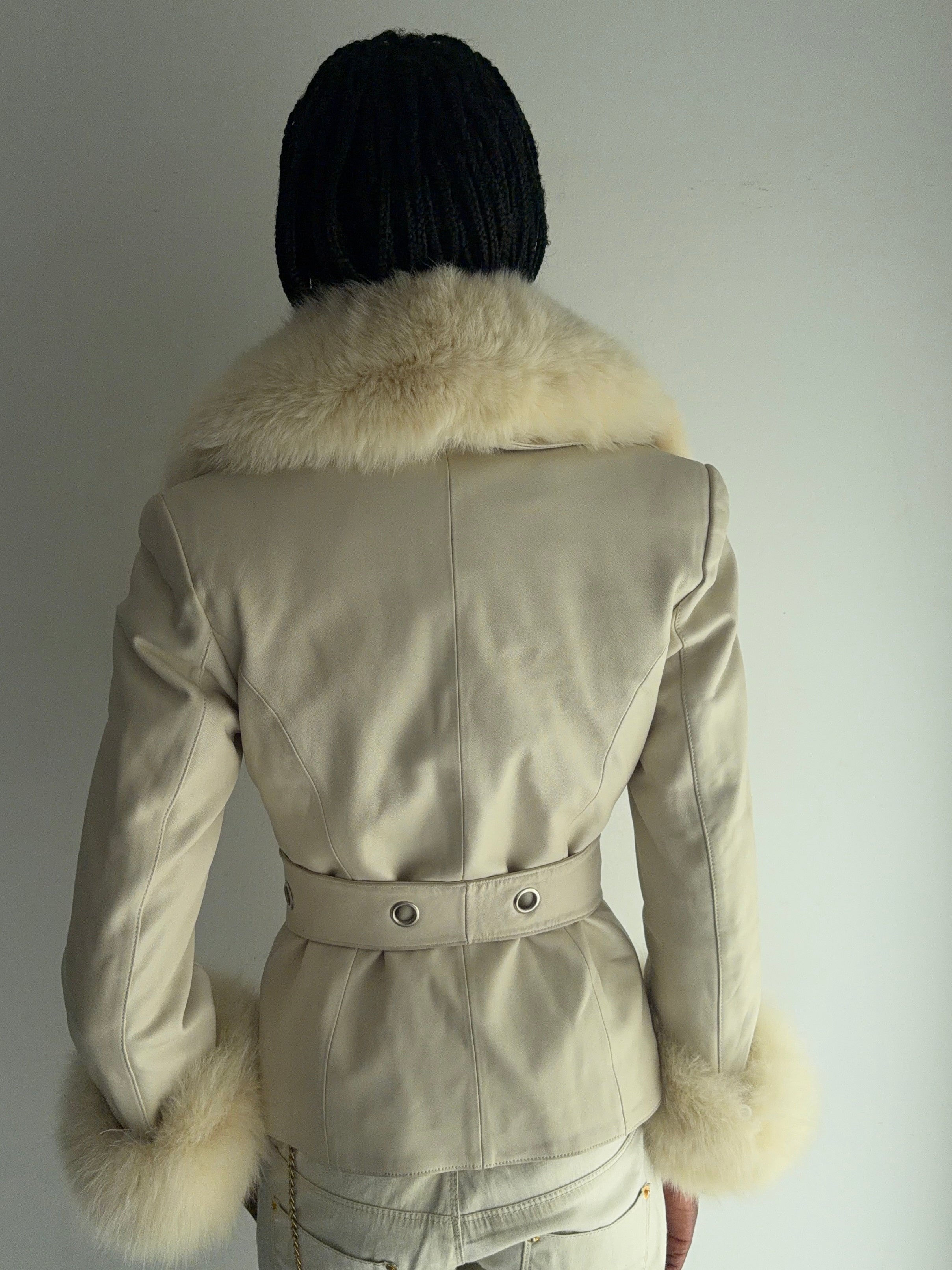 real leather jacket also  with real fur inside that can removed