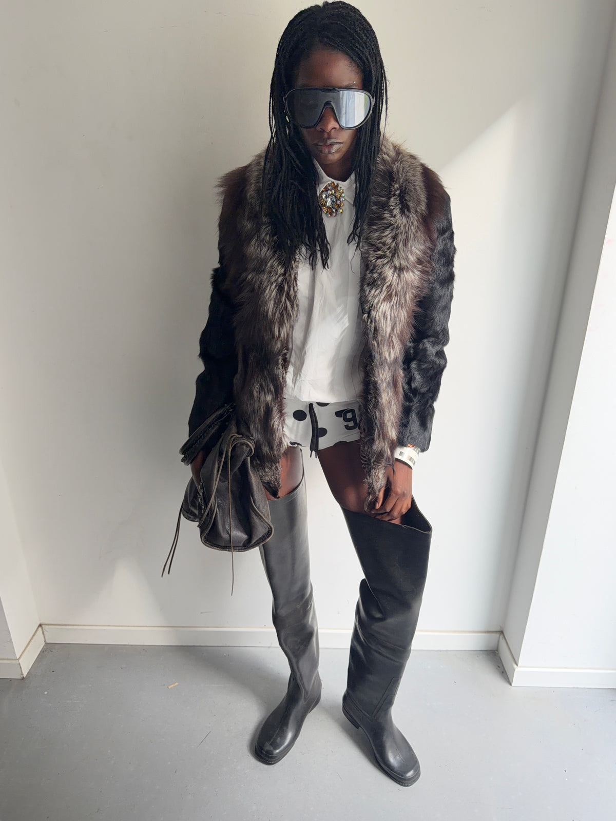 real fur coat
