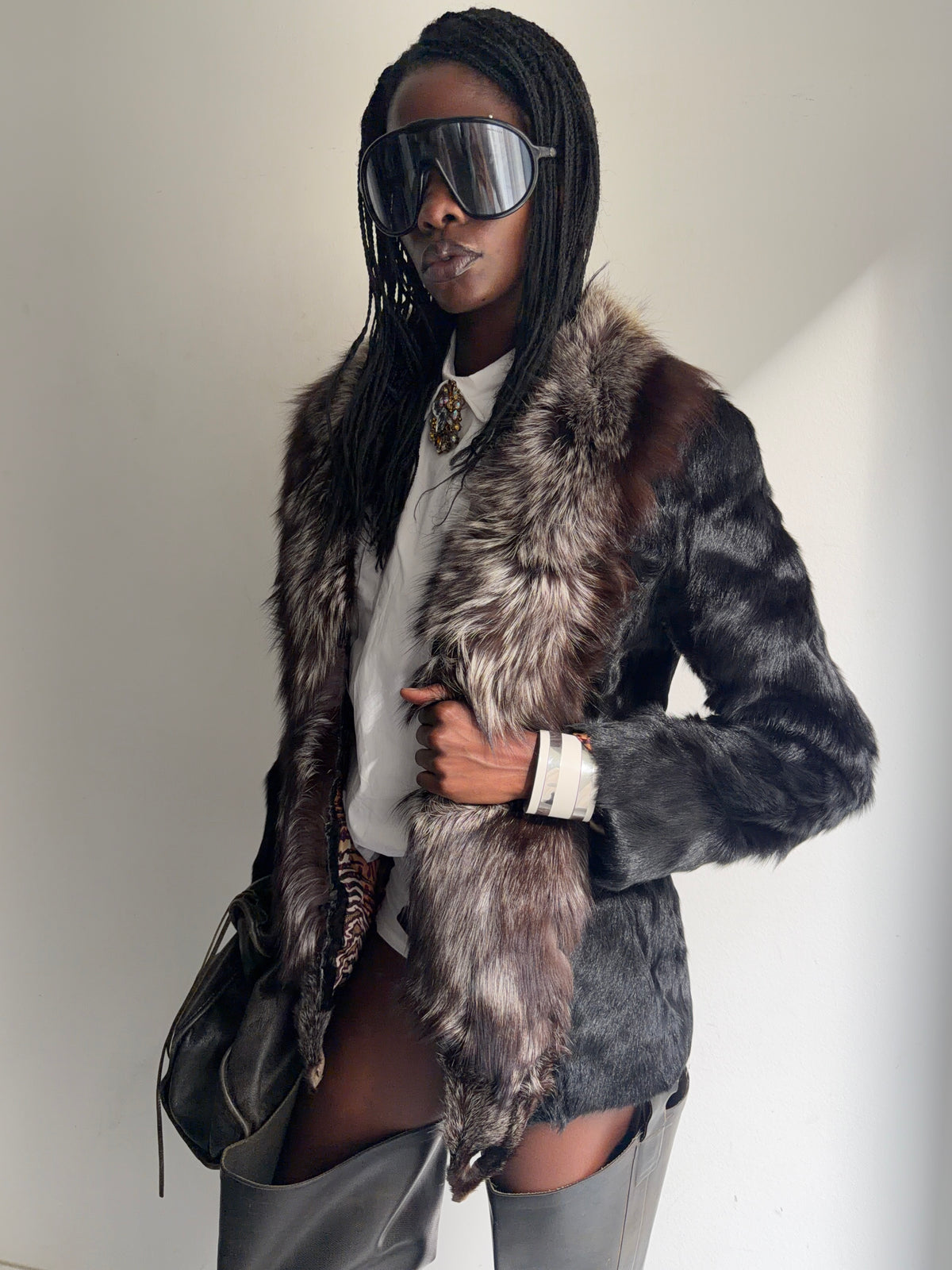 real fur coat