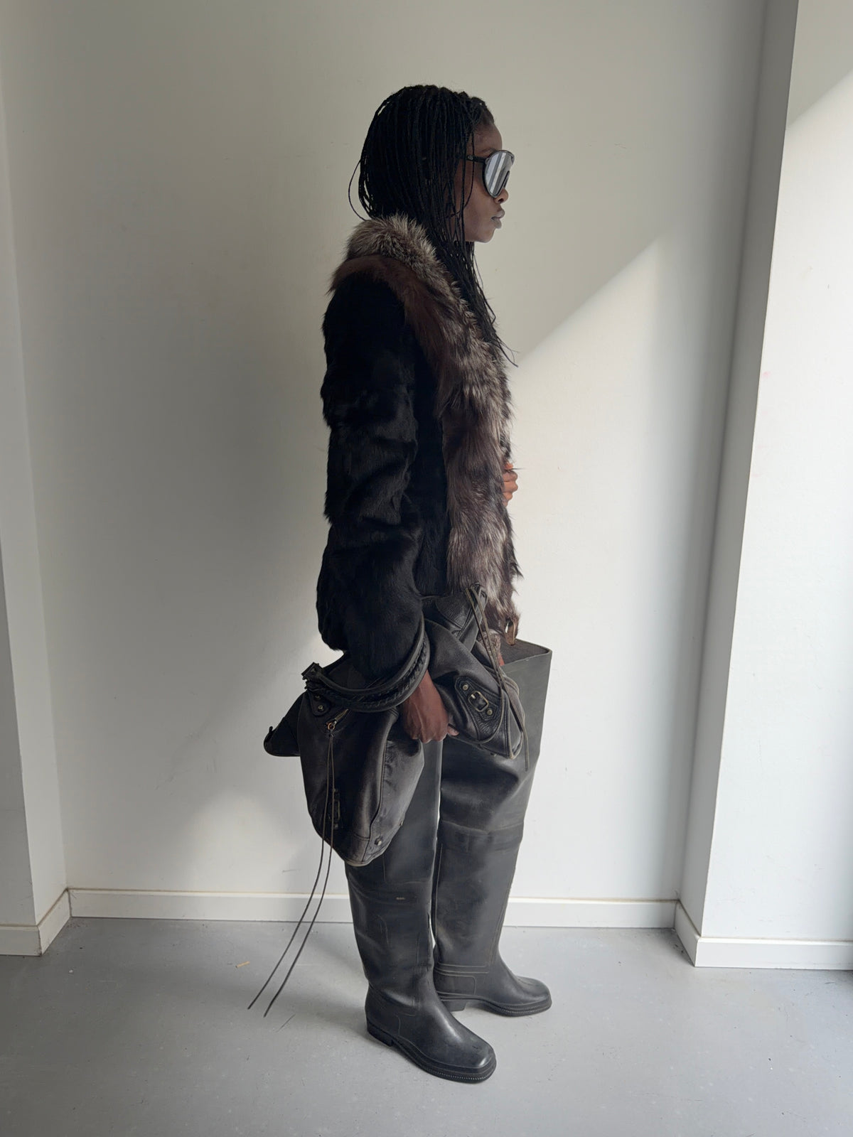 real fur coat