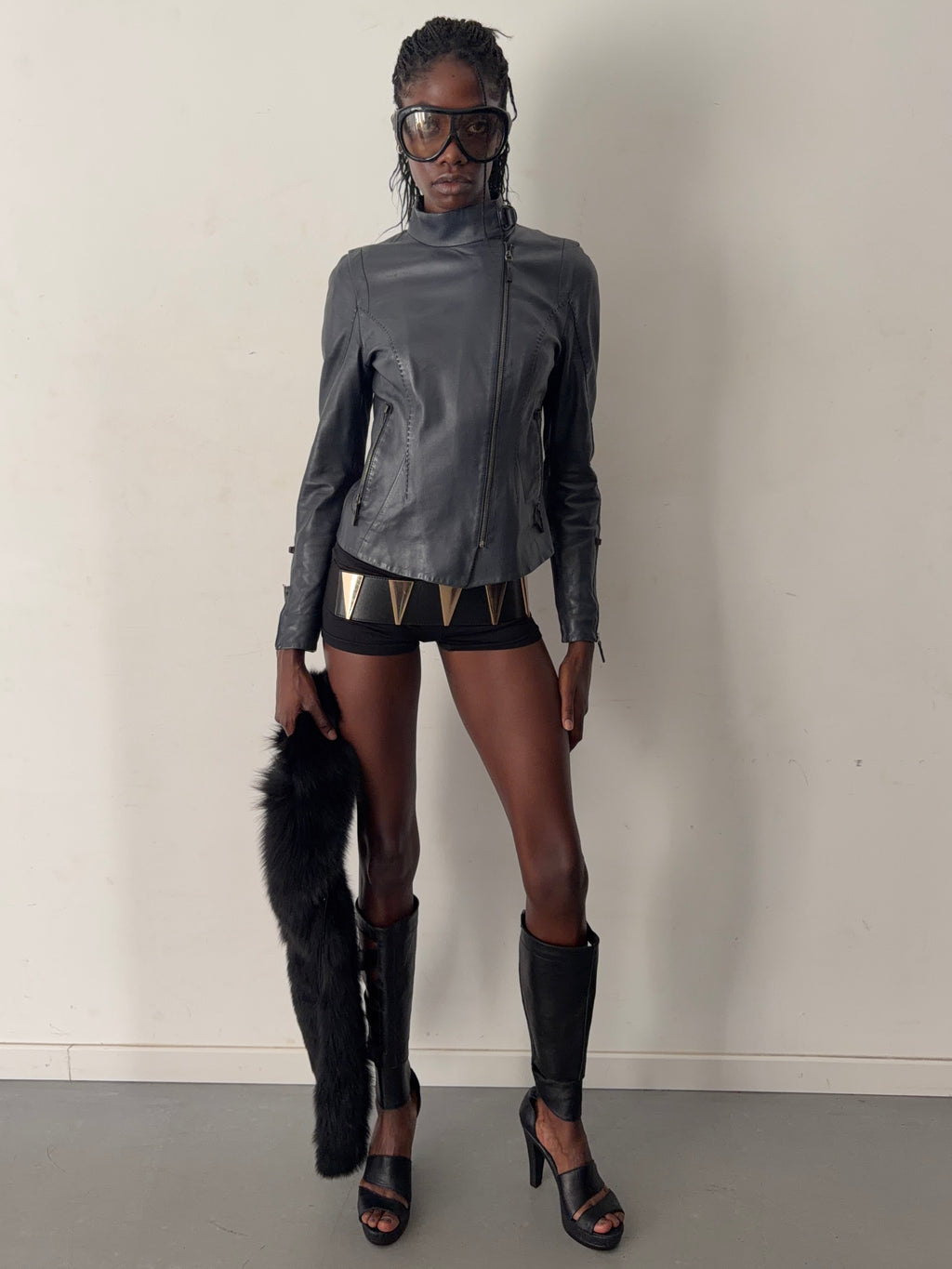 real leather jacket (M)