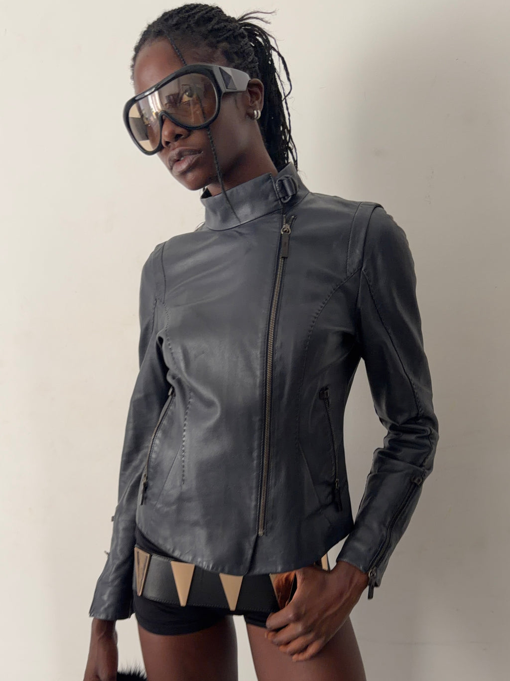 real leather jacket (M)