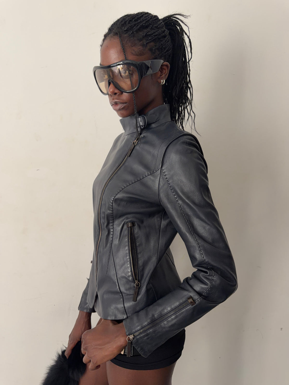 real leather jacket (M)