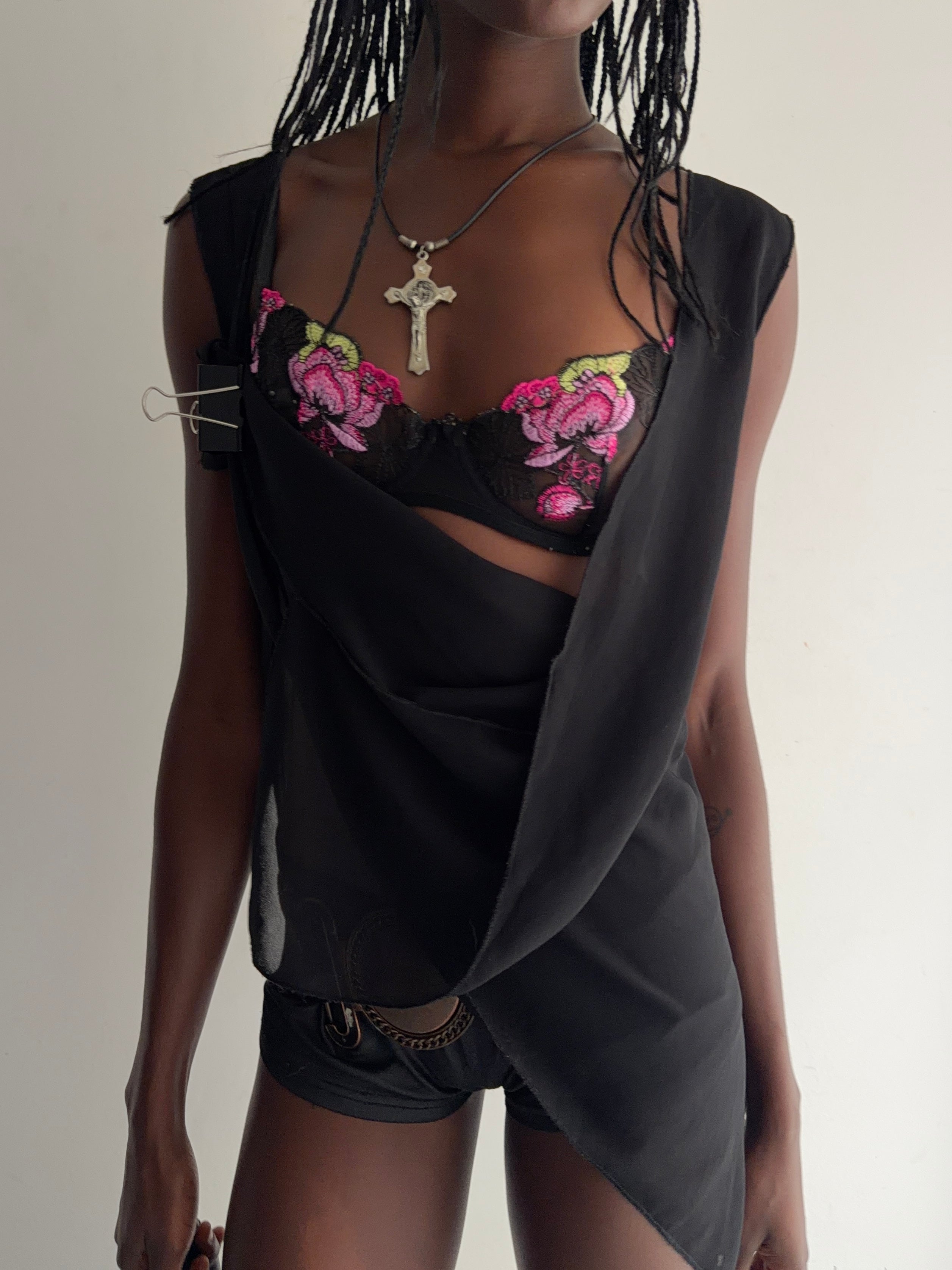 bra and mesh vest