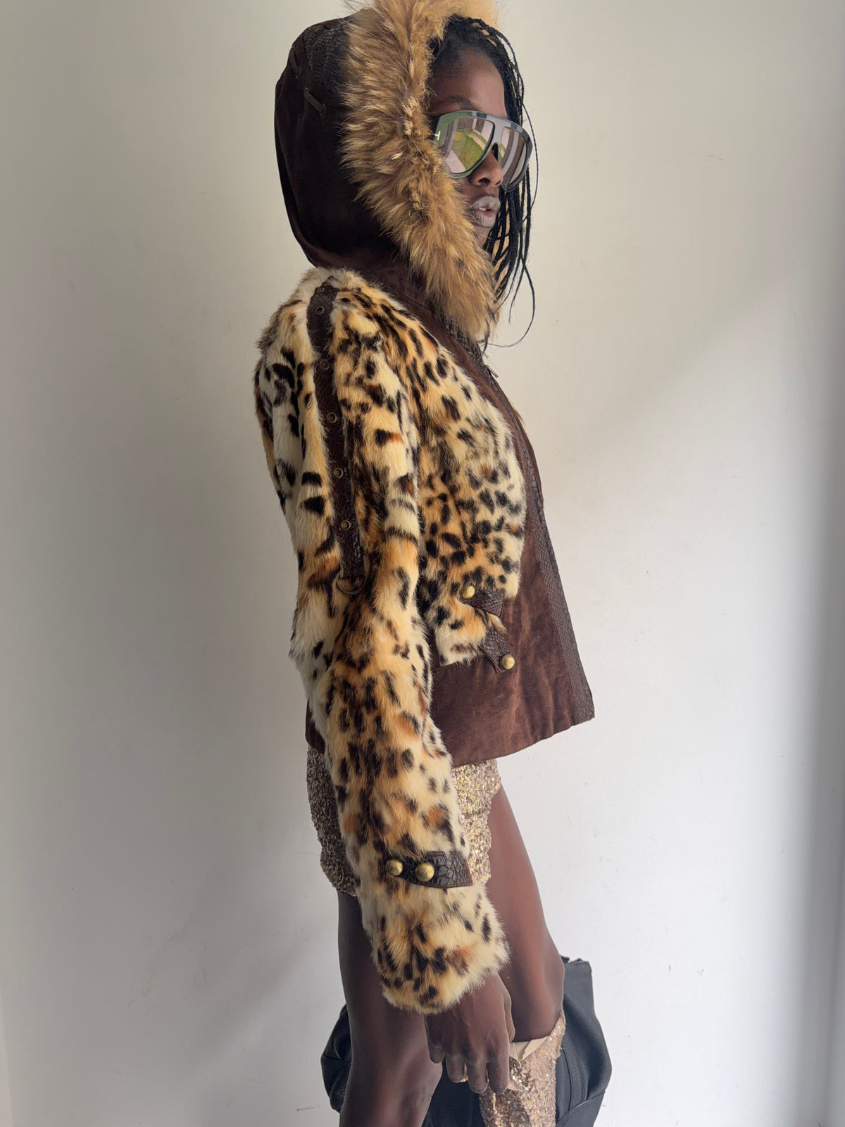 real leather and real fur jacket