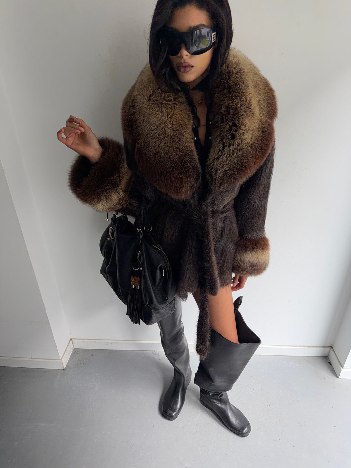 real fur coat