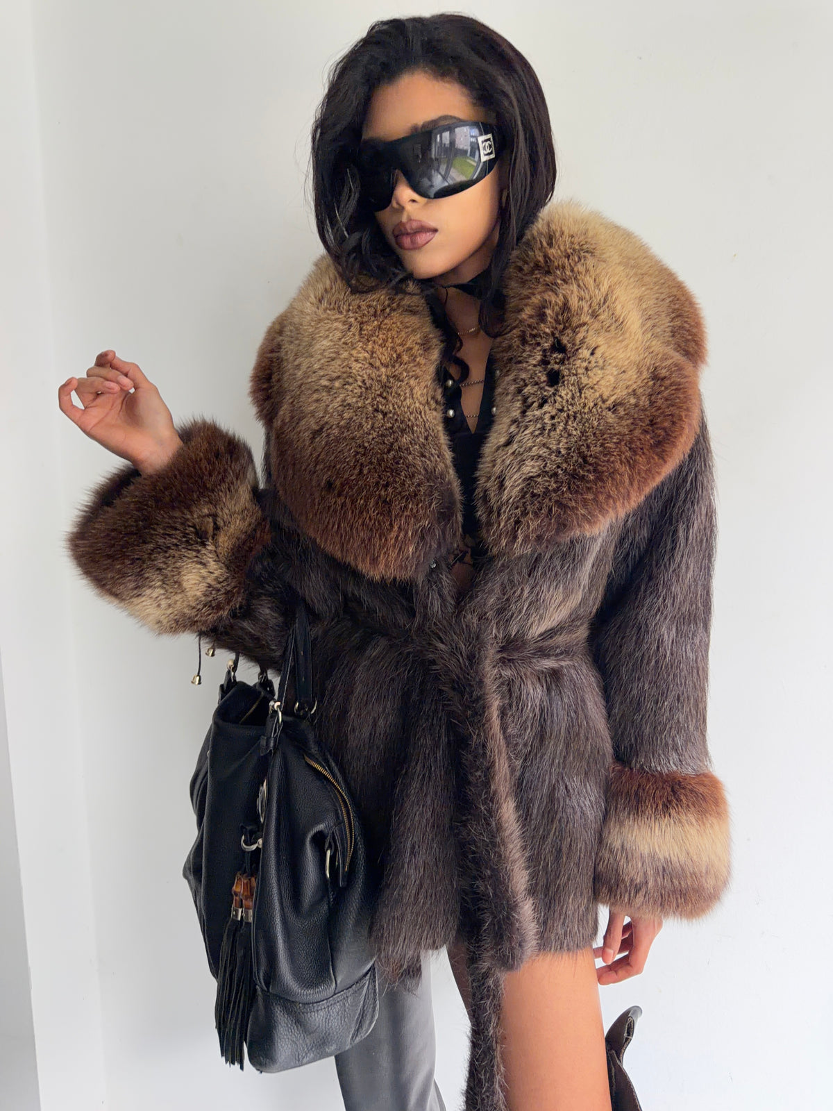 real fur coat