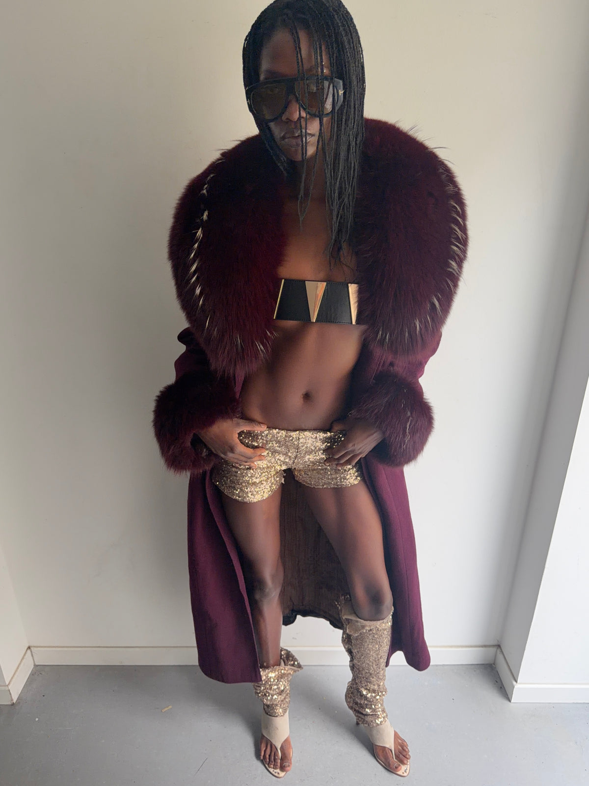 real fur coat
