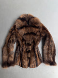 brown coat real fur
