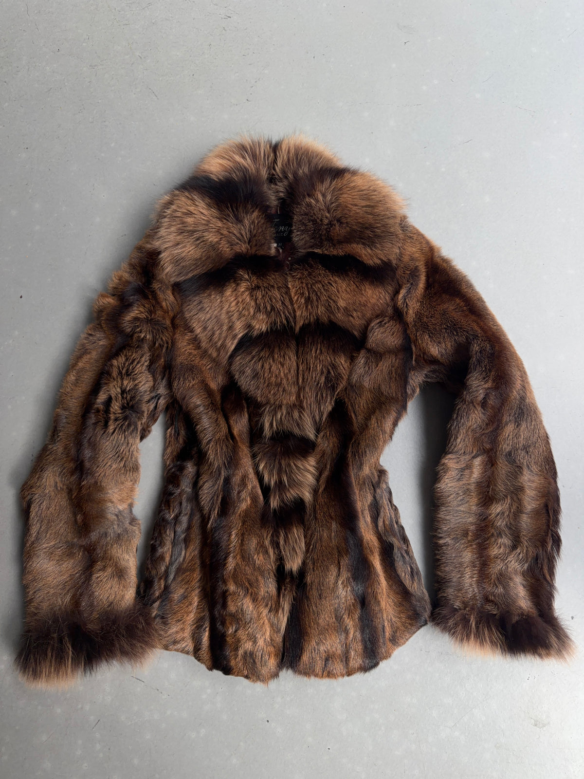 brown coat real fur