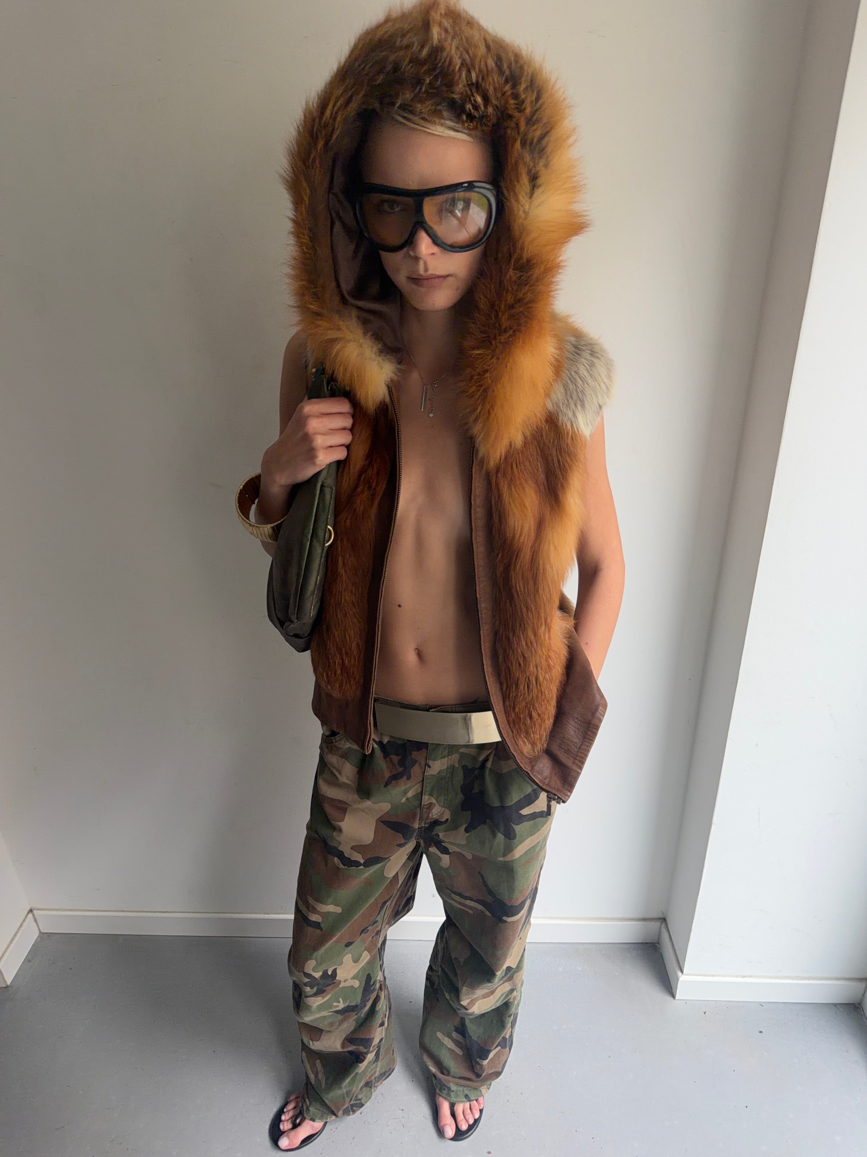 real fur vest
