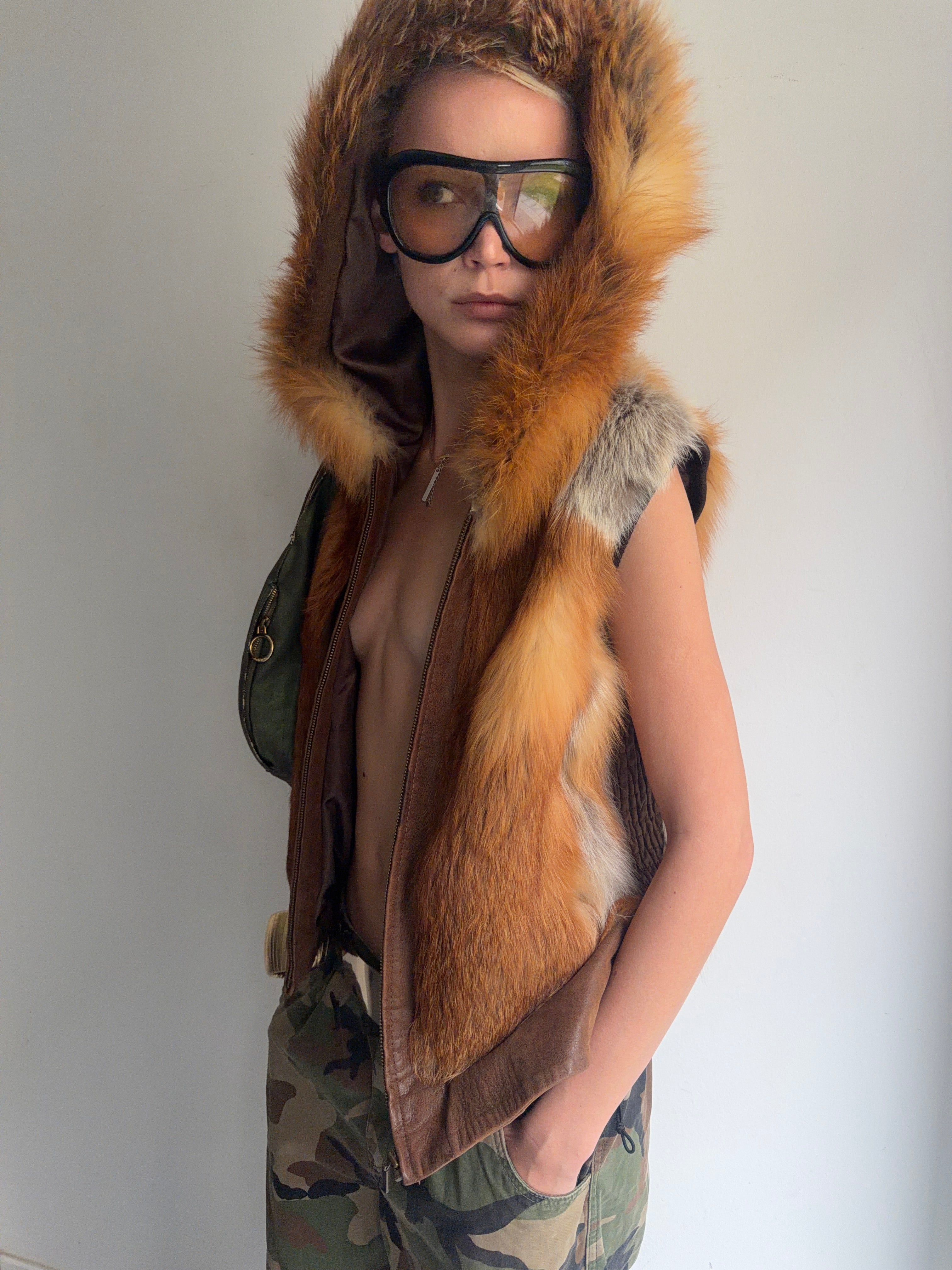 real fur vest