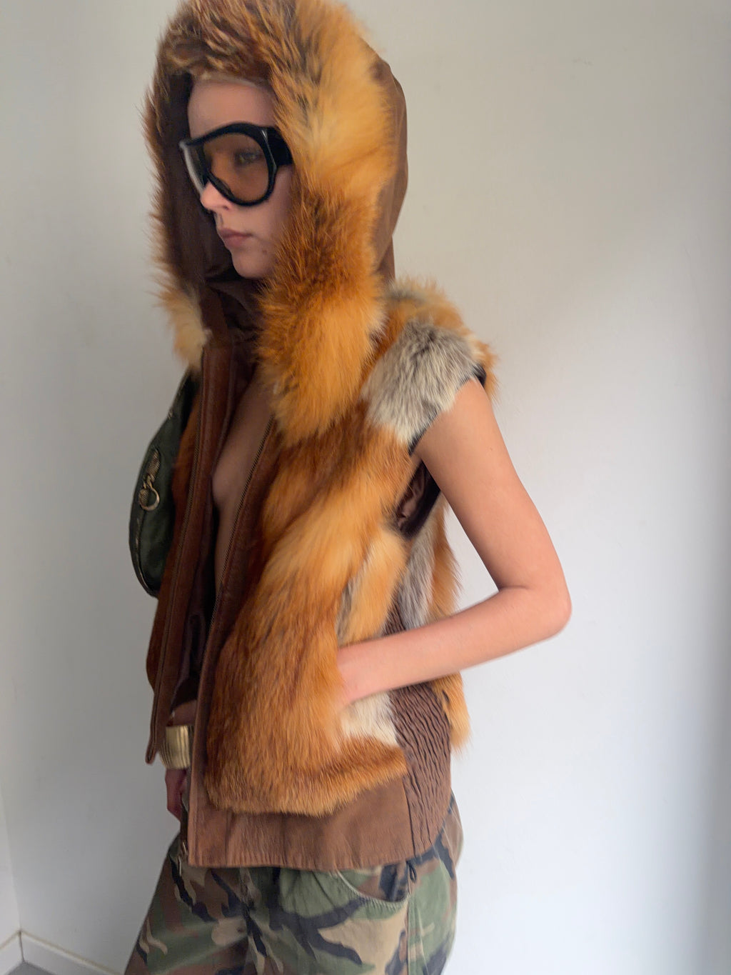 real fur vest