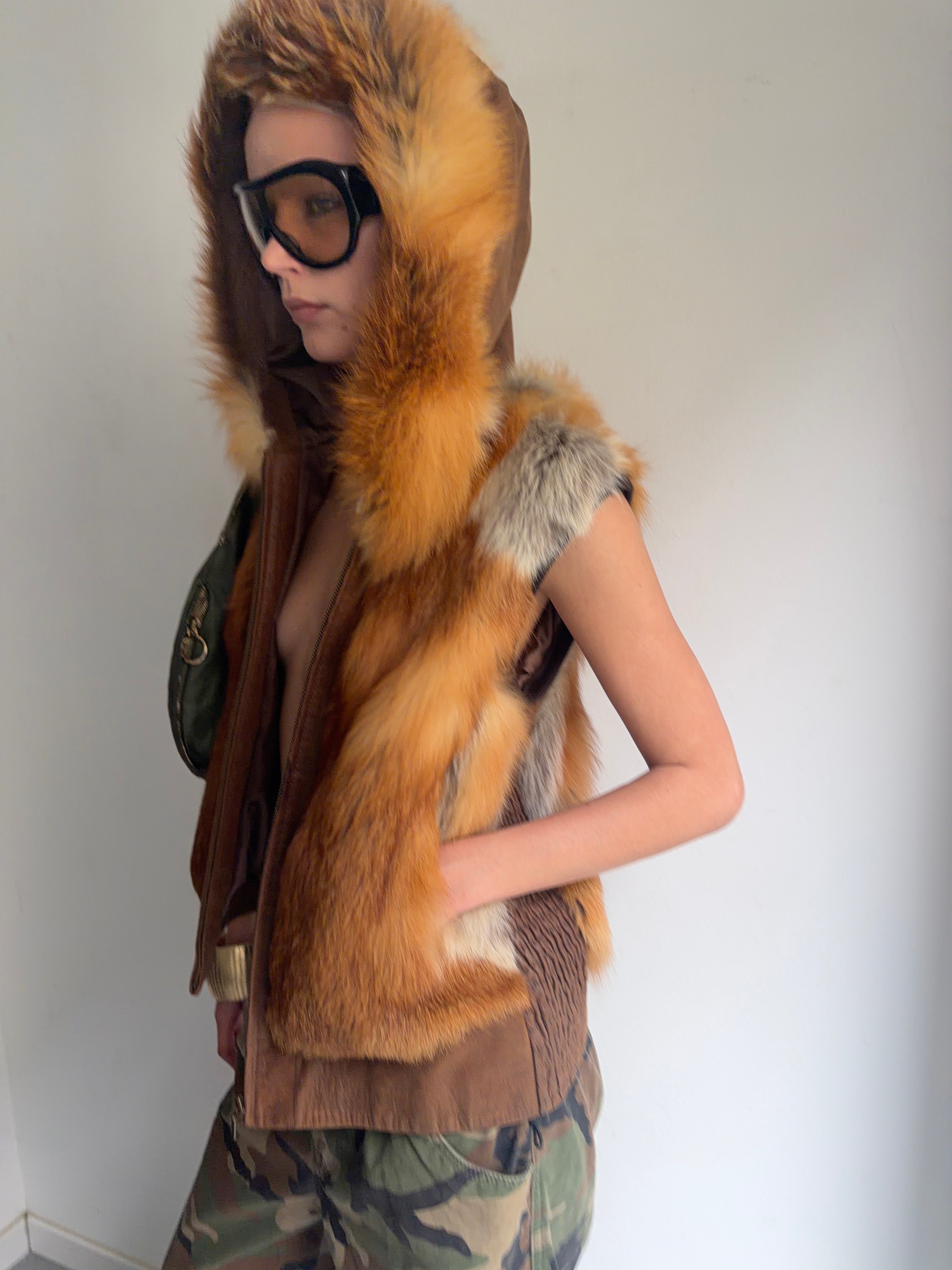 real fur vest