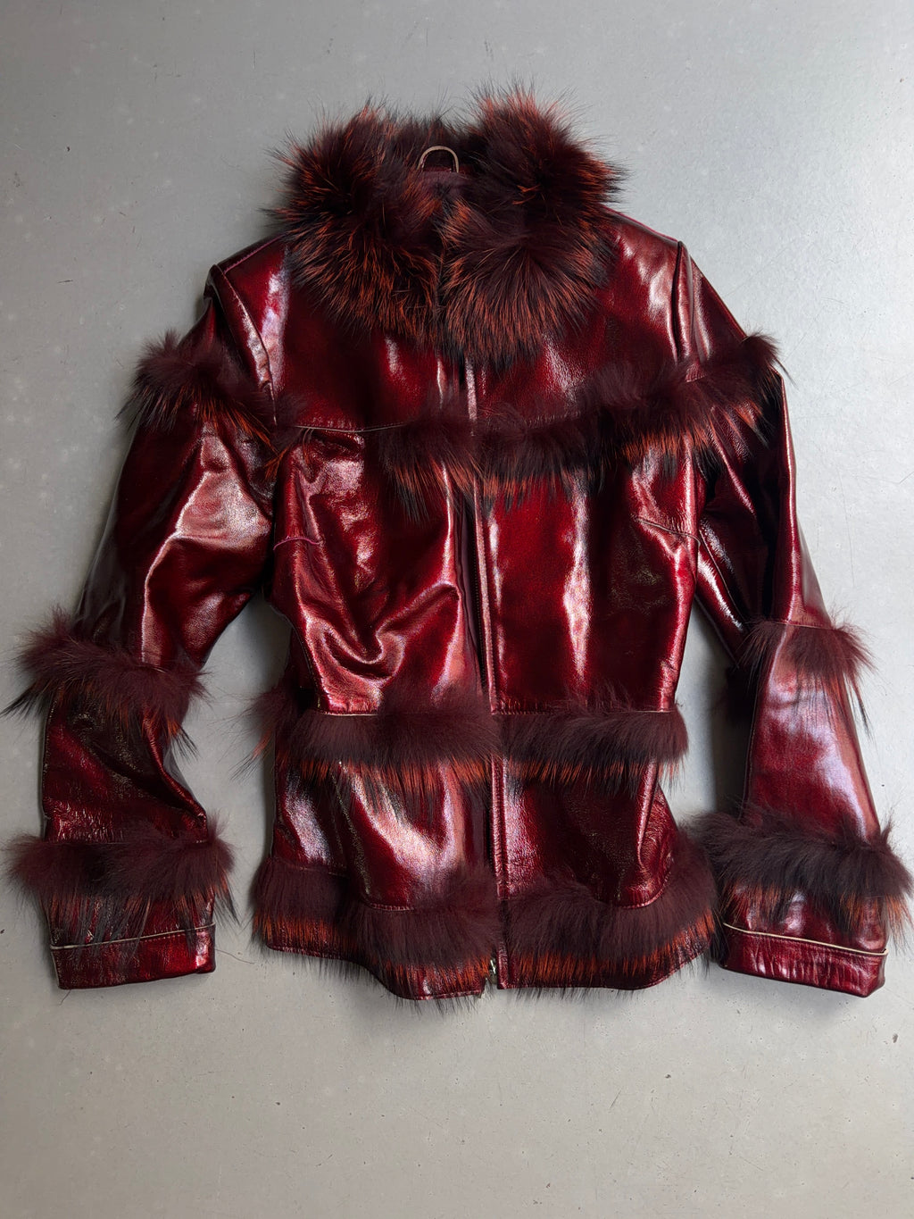 real leather fur jacket
