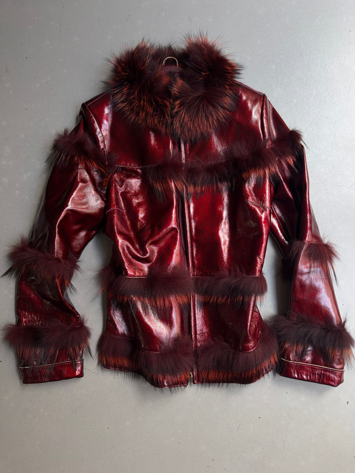 real leather fur jacket