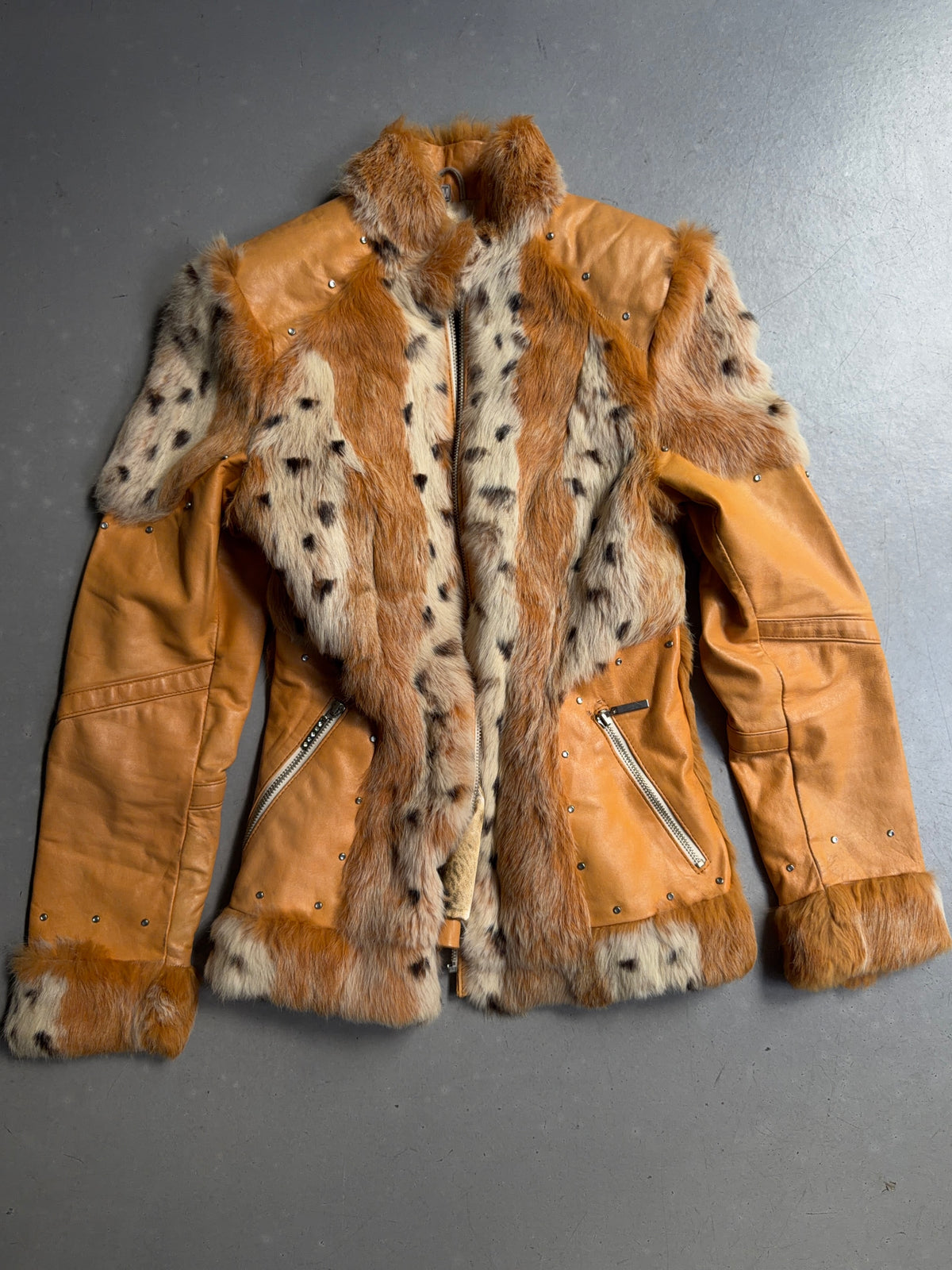 real leather fur jacket