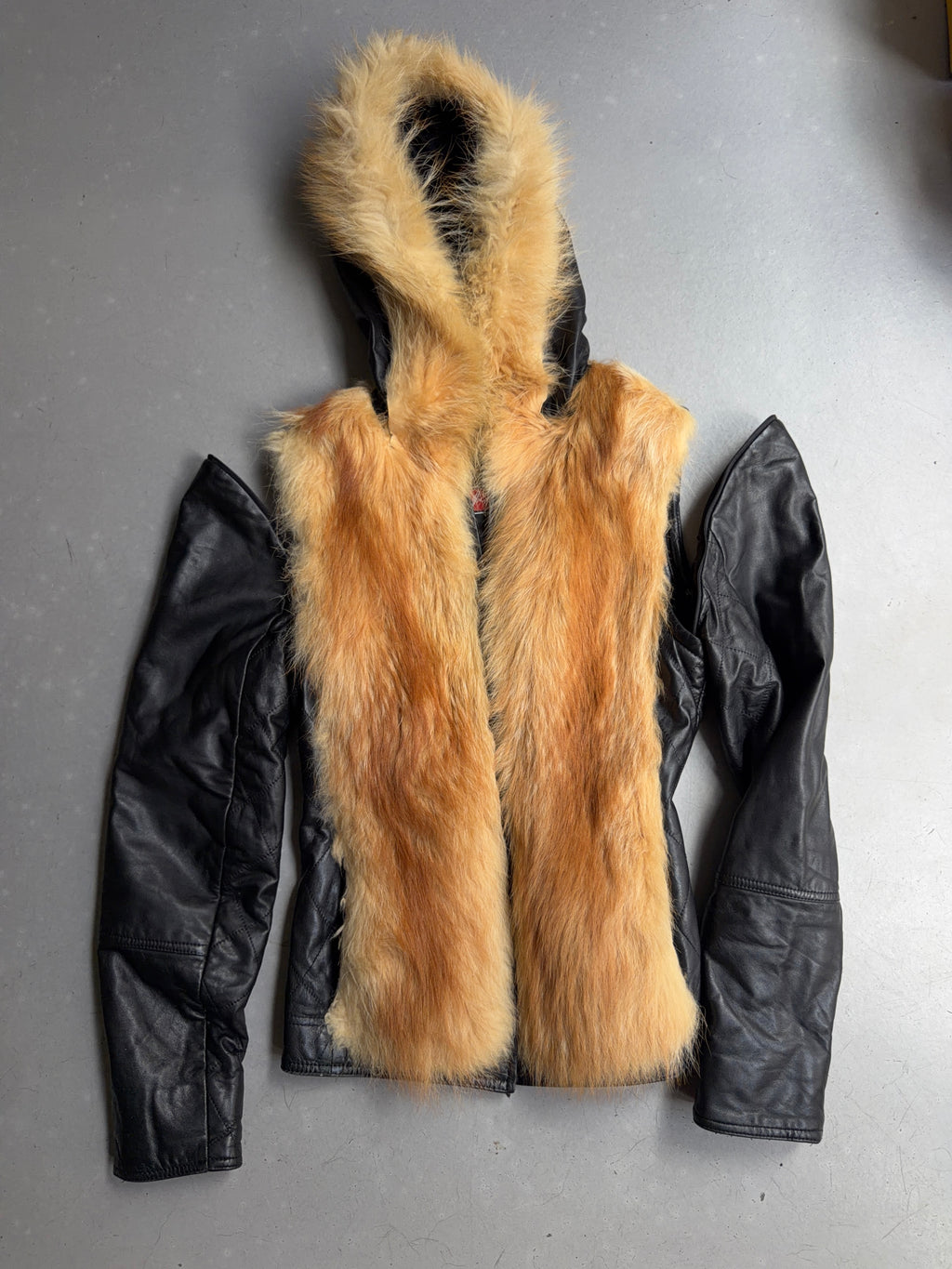 real leather fur jacket