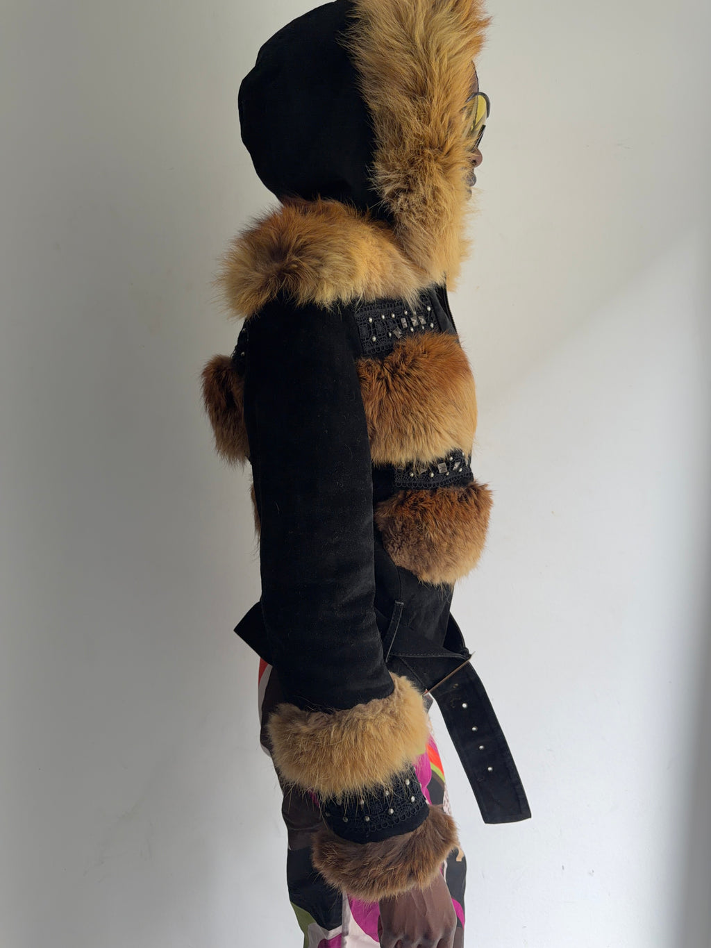 real leather and real fur jacket